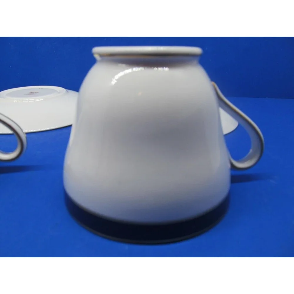 Spode Consul Cobalt Set Of 2 Coffee Or Tea Cups And 2 Saucers VGC